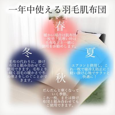 ふるさと納税 河合町 【春夏用】洗える羽毛肌掛け布団シングルサイズダウン90%0.3kg 北欧調ガーブカーサイエロー_1