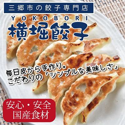 ふるさと納税 三郷市 [国産素材]自家製モチモチ皮の手包み餃子(黄金色のカレー・風味抜群のエビ・やさしい横堀餃子)30ヶ