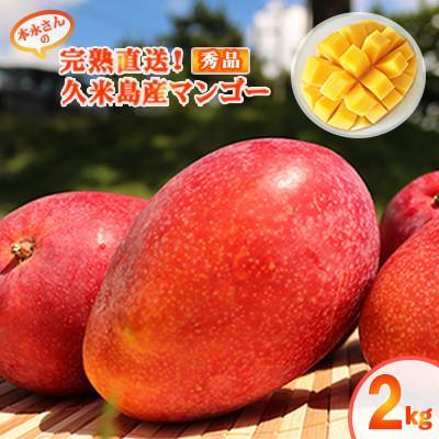 ふるさと納税 久米島町 [2026年7月から順次発送・秀品]完熟直送!本永さんの久米島マンゴー2kg(3〜5玉)