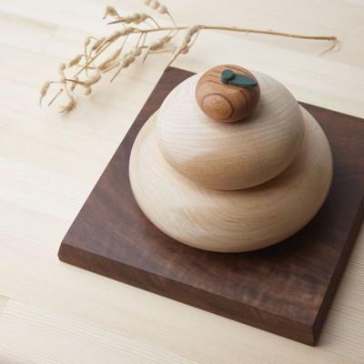 ふるさと納税 和歌山市 [ふるさと納税]木製鏡餅 Lサイズ 桐箱入り ※発送は12/1以降となります。