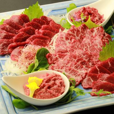 ふるさと納税 多良木町 鮮馬刺しスライス5種バラエティーセット(多良木町)