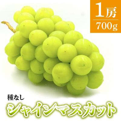 ふるさと納税 香取市 平山ぶどう園のシャインマスカット(種なし)700g・1房