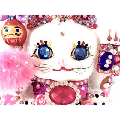 【オーダー】金運親子招福ジュエリー招き猫®️エリザベス(XL)価格据え置き ふるさと納税 中間市 金運親子招福ジュエリー招き猫エリザベス(S)赤