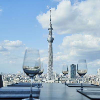 ふるさと納税 墨田区 スカイツリー(R)ビューレストラン 簾[ランチペア券]三簾重+東京スカイツリー(R)入場引換券