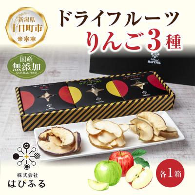 ふるさと納税 十日町市 はぴふるのドライフルーツ りんご 3種 シナノゴールド シナノスイート 紅玉 新潟県十日町市