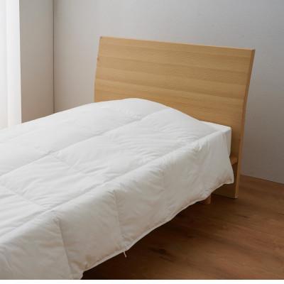 ふるさと納税 岡山市 岡山市で作られた洗える羽毛肌掛けふとん ダニシャット生地 ホワイトダック93% セミダブル