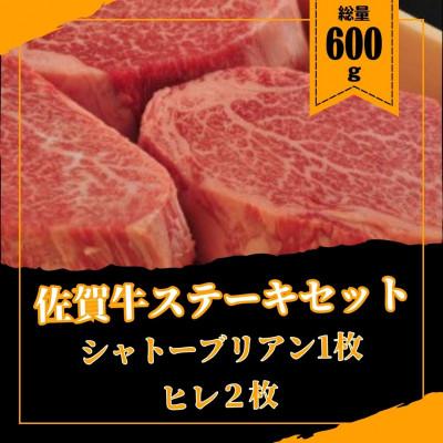 ふるさと納税 吉野ヶ里町 佐賀牛シャトーブリアンステーキ1枚&amp;ヒレステーキ2枚セット総量600gセット