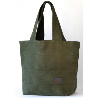 ふるさと納税 豊川市 三河木綿刺子織バッグ sasicco トート40 (オリーブ)