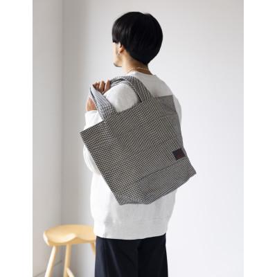 ふるさと納税 豊川市 三河木綿刺子織バッグ　sasicco トート40　(グレー) |  | 01