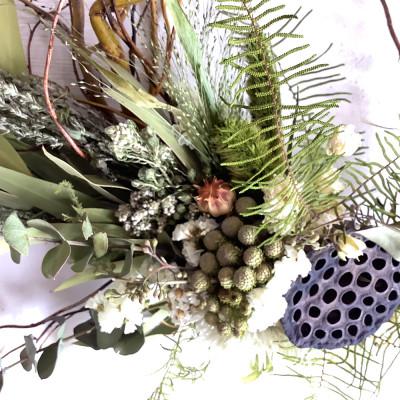 ふるさと納税 香芝市 ドライフラワーリースA_1
