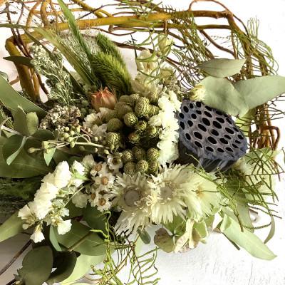 ふるさと納税 香芝市 ドライフラワーリースA_2