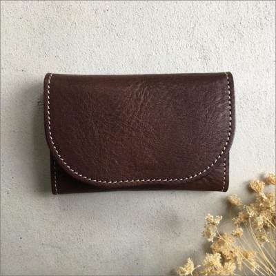 ふるさと納税 京丹後市 本革 [カードケース] 牛革 ダークブラウン 栃木レザー使用 70mm×105mm 2ポケット