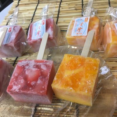 ふるさと納税 江南市 フルーツをくずで凍らせたアイスくず氷 練乳いちご・みかんくず氷 10本(5本×2種)入り