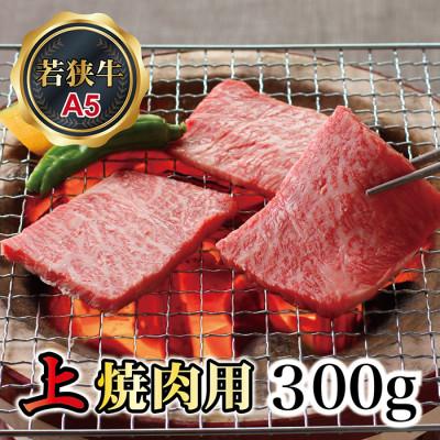 ふるさと納税 越前市 若狭牛上焼肉用(A5ランク)牛脂付き 300g