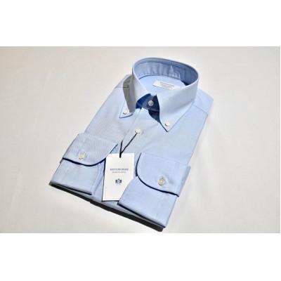 ふるさと納税 人吉市 ふるさと納税 特別仕様 HITOYOSHIシャツ ブルーロイヤルオックスBD SIZE40-83