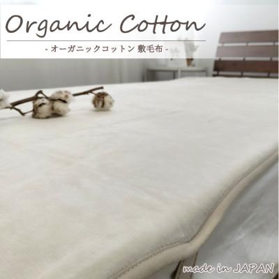 ふるさと納税 岸和田市 [シングル]贅沢ふわふわオーガニックコットン敷毛布 100×205cm IV OGMS-2S-IV