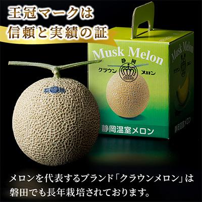 ふるさと納税 磐田市 【通年出荷】クラウンメロン(白等級) 1玉 化粧箱入 |  | 01