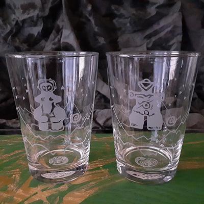 ふるさと納税 茅野市 古代からの贈り物　焼酎・ロックグラス(大)2個セット/箱入り　K-2_3