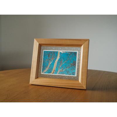 ふるさと納税 川越市 [UMEBACHI FURNITURE] 数量限定 ダイヤガラスの写真立て 山桜材 職人による手仕事