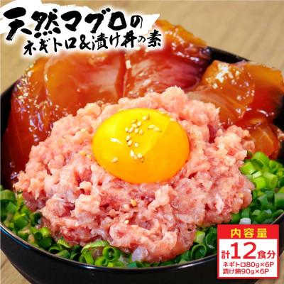 ふるさと納税 芸西村 ネギトロ80gx6P+漬け鮪丼90gx6P