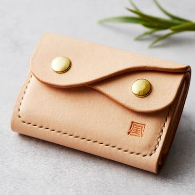 スリムでコンパクトなミニ財布 糸色アレンジで自分色の財布を作ろう ふるさと納税 天理市 【ちっこくても使い易いミニ財布no.7】左利き用