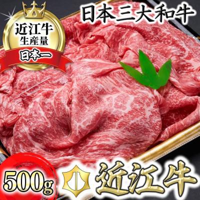 ふるさと納税 近江八幡市 近江牛もも切り落とし 500g[冷凍]