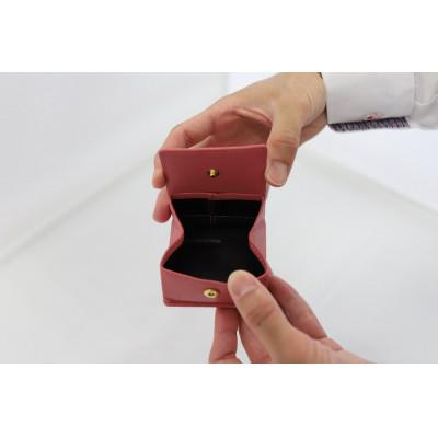 ふるさと納税 香芝市 マットクロコミニBOX小銭入れ 《ピンク》の画像