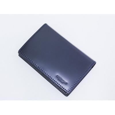 ふるさと納税 香芝市 こだわりの逸品「コードバン名刺入れ」&lt;ネイビー&gt;