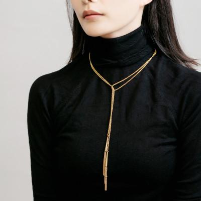 ふるさと納税 大津市 使い方はあなた次第!全長 約123cm スーパーロングネックレス アンティークゴールドカラー