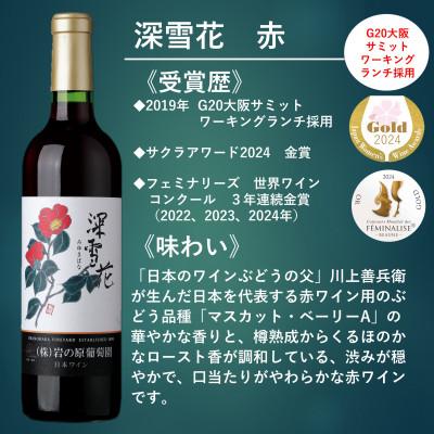 ふるさと納税 上越市 岩の原ワイン 深雪花ハーフサイズ12本セット(赤4