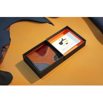 ふるさと納税 香芝市 ReLEATHeR(リレザー) コインケース &lt;マーブル×ブラック&gt;