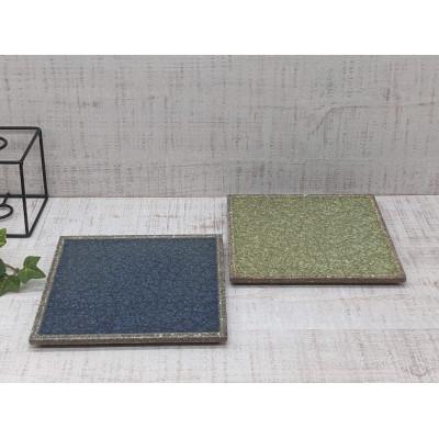 ふるさと納税 瀬戸市 タイル素材の器ジークRICHペア15cm角皿