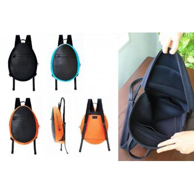 ふるさと納税 香芝市 こだわりの逸品「ネオプレンレザーバックパック」<ブラック>の画像