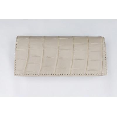 ふるさと納税 香芝市 マットクロコ長束サイフ [アイボリー]