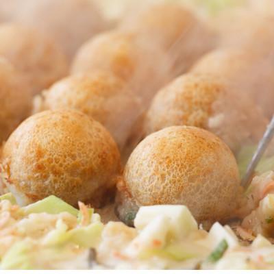 ふるさと納税 南知多町 名古屋風醤油たこ焼き「赤(カツオ味)」20コ[篠島産の蛸使用!手焼き]CAS冷凍 子供のおやつに