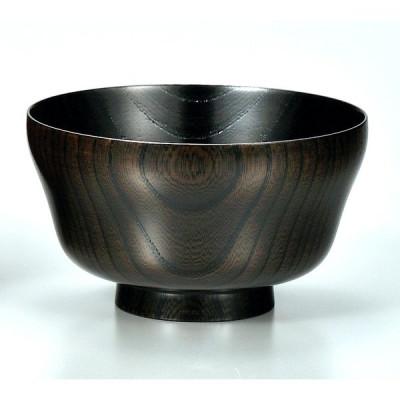 ふるさと納税 加賀市 [国産品 山中塗] 欅4.3まゆ型椀(黒摺