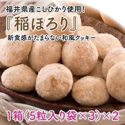 ふるさと納税 坂井市 新食感和風クッキー 稲ほろり 2箱 〜福井県産コシヒカリ使用〜 [A-08157]