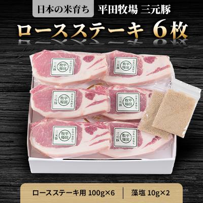 ふるさと納税 古平町 日本の米育ち平田牧場三元豚ロースステーキ 100g×6パック