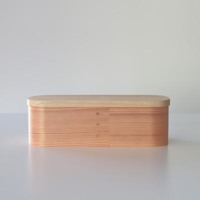 ふるさと納税 加茂市 お手入れ簡単なわっぱ弁当箱【三ツ星弁当箱スリム(500ml)】曲げわっぱ/木の弁当箱/ランチボックス |  | 01