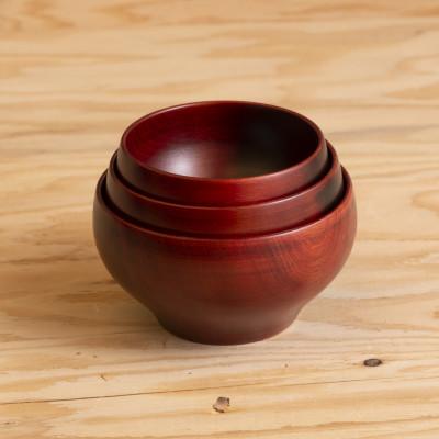 ふるさと納税 加賀市 三つ組 桜〇椀 赤 SO-565