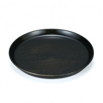 ふるさと納税 加賀市 山中塗 栓8.0丸盆 黒摺(化粧箱入)