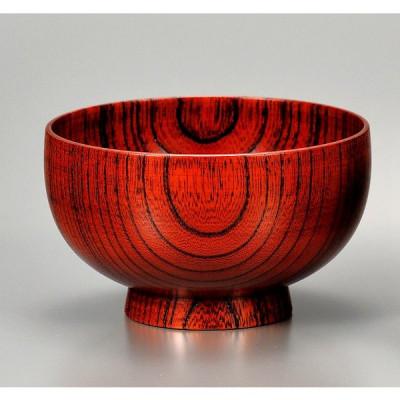 ふるさと納税 加賀市 <国産品 山中塗> 欅3.8布袋汁椀(赤摺)化粧箱入