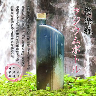 ふるさと納税 甲賀市 信楽焼　おいしく飲める!ラジウムボトル(ブルー) mu-007_1