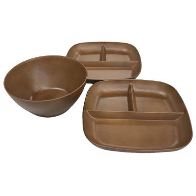 ふるさと納税 加賀市 [山中塗]サラダボール&amp;角仕切プレートセット