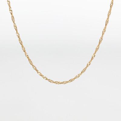 ふるさと納税 大津市 [K10イエローゴールド スクリューチェーンネックレス]40cm 柔らかい印象 華奢アクセサリー