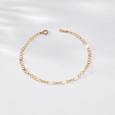 ふるさと納税 大津市 [K10イエローゴールド インフィニティチェーンブレスレット]17cm 印象的な大人アクセサリー