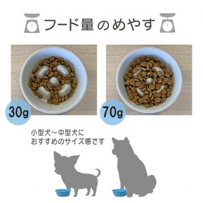 ふるさと納税 瑞浪市 美濃焼 陶器製ペット用フードボウル【早食い防止 丸平台フードボウル/ホワイトpet142】の画像