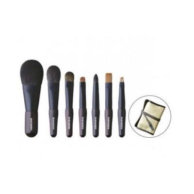 ふるさと納税 熊野町 白鳳堂の化粧筆 黒檀携帯ミニセット