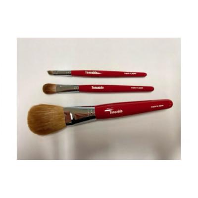 ふるさと納税 熊野町 熊野化粧筆 マスクメイクセット(軸色:赤)