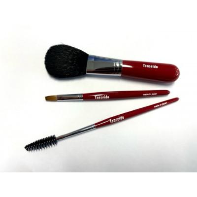 ふるさと納税 熊野町 熊野化粧筆 ベーシックセット(赤)